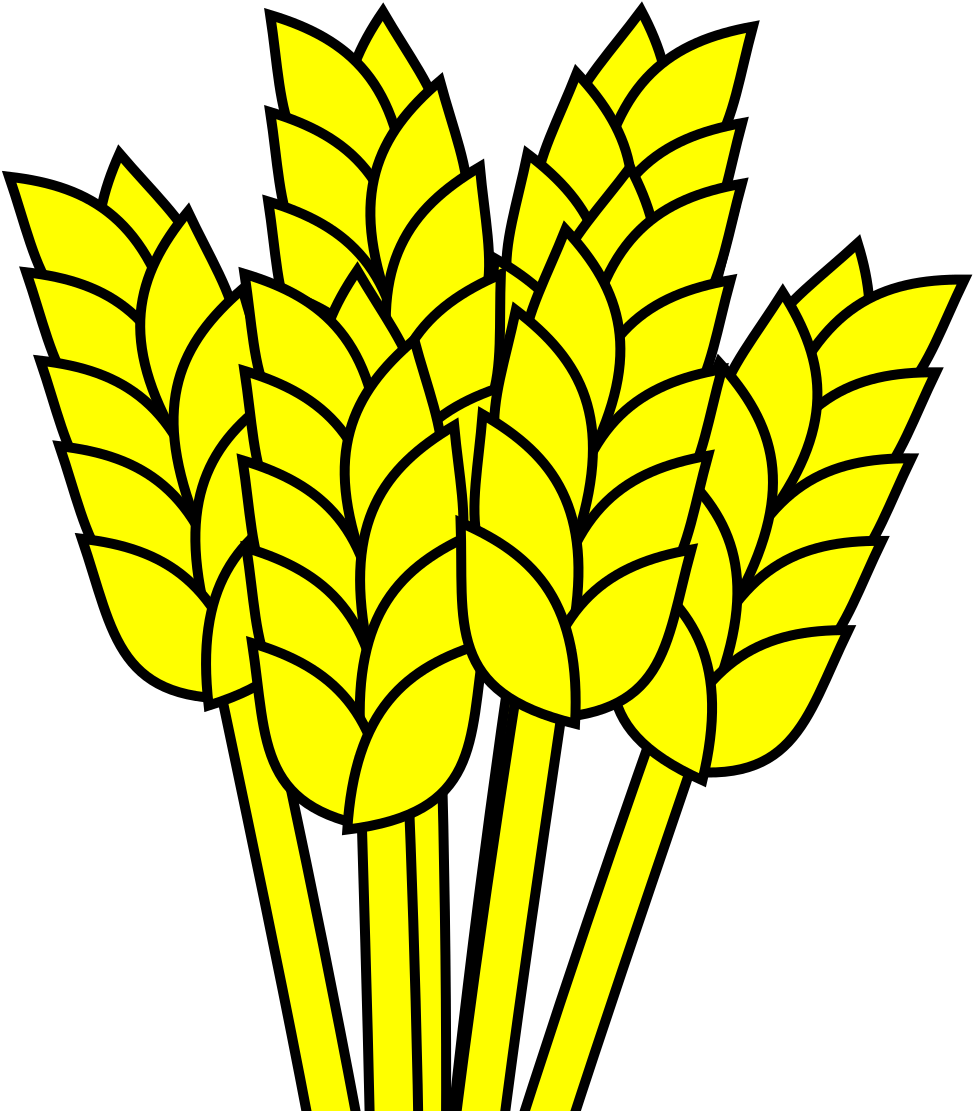 Wheat Black And White Clipart (1600x1600), Png Download