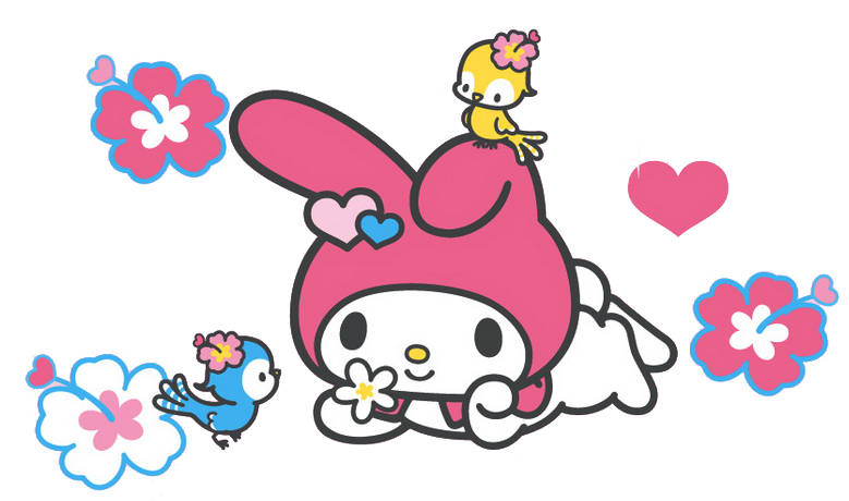 My Melody And Kuromi Coloring Pages Clipart (806x499), Png Download