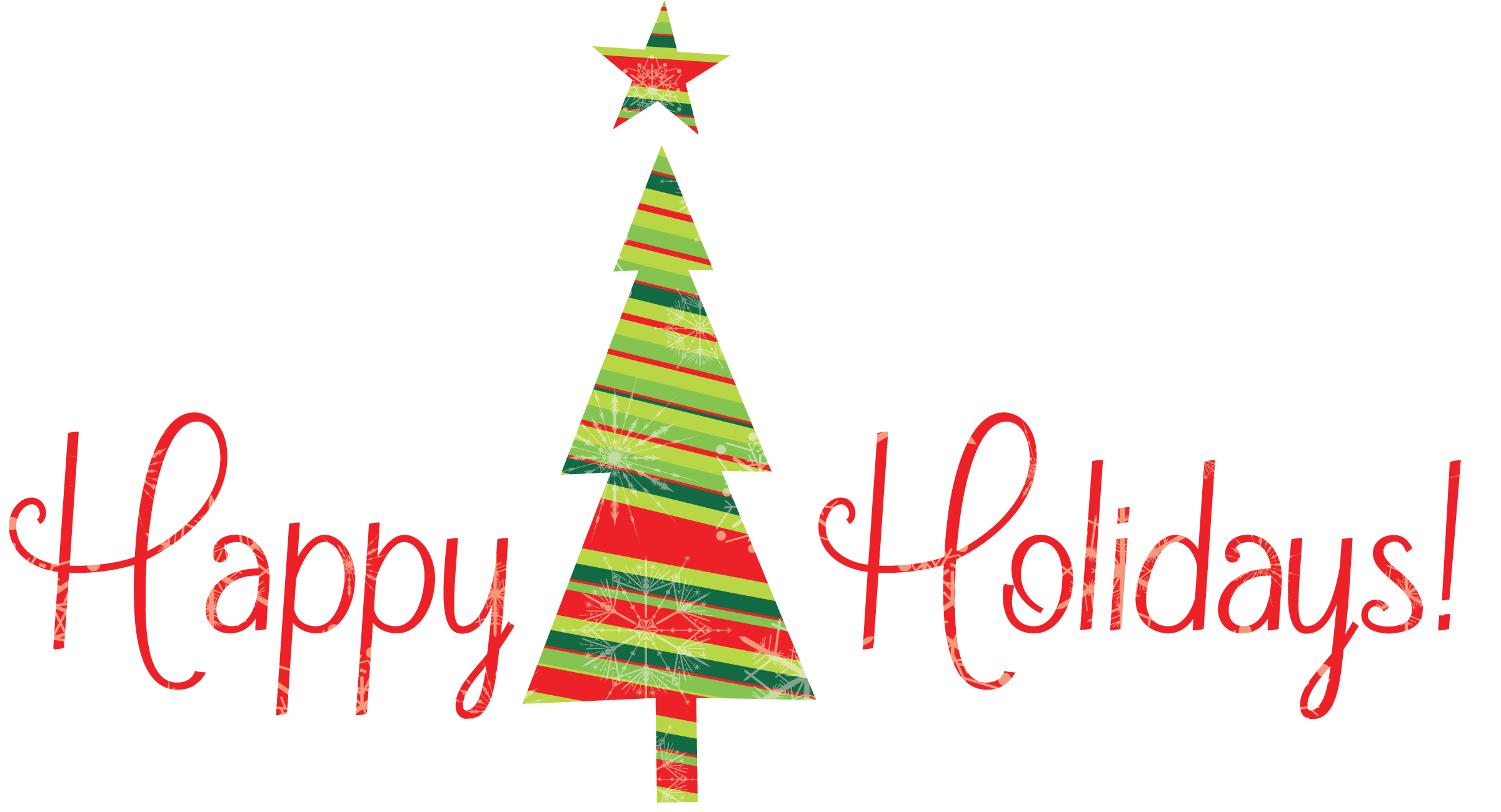 Happy Holidays - Happy Holidays Clip Art - Png Download (2401x1300), Png Download