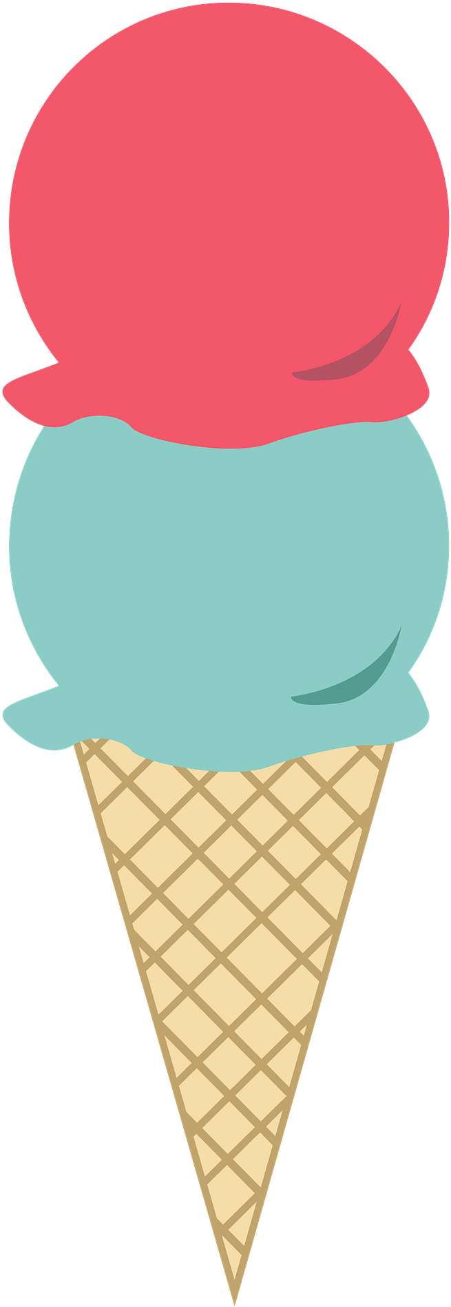 Ice Cream Cone Clipart Png Transparent Png (727x1920), Png Download