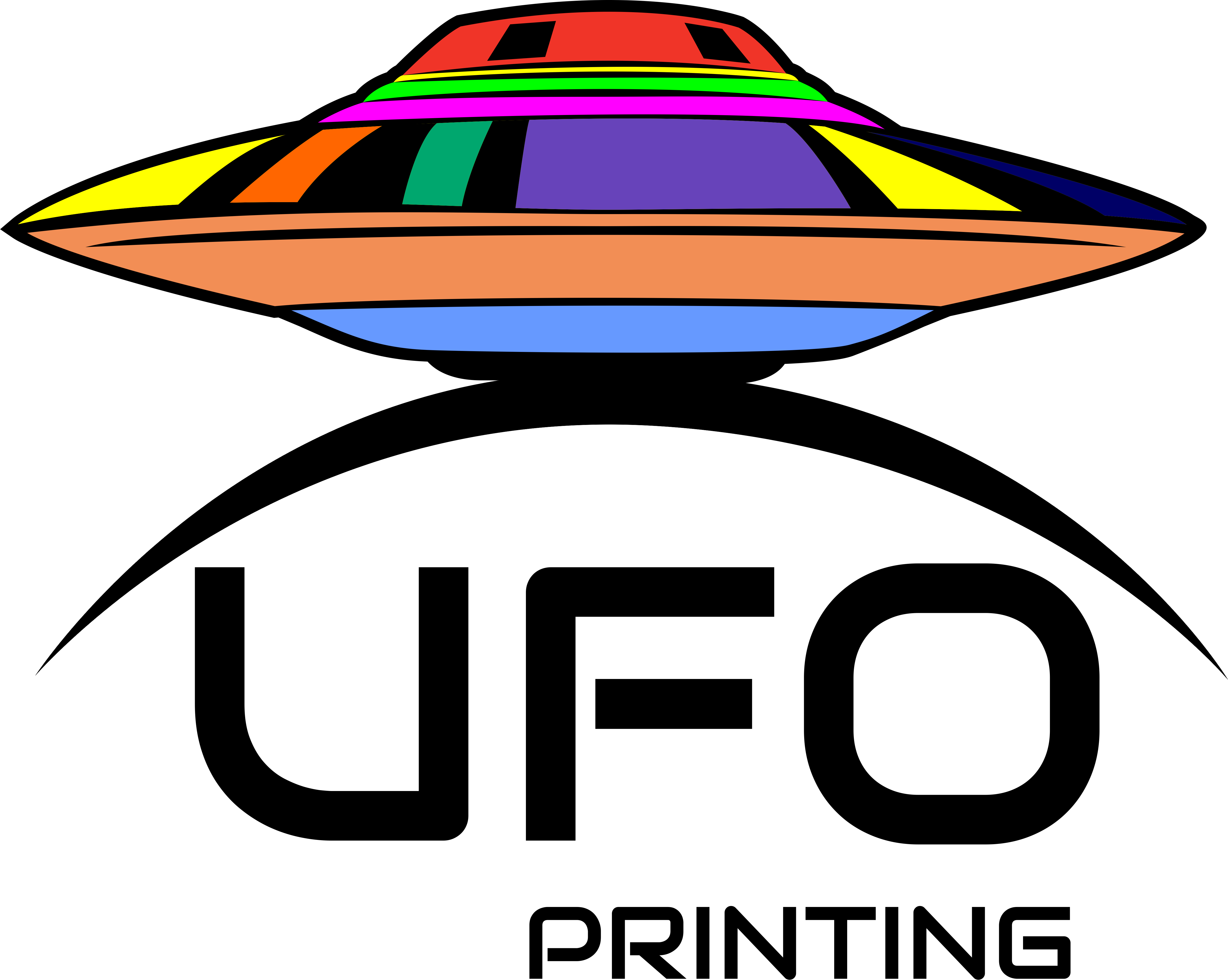 Logo Ufo - Textile Printing Clipart (4943x3946), Png Download