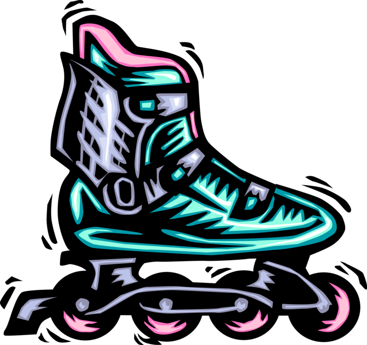 Vector Illustration Of Rollerblading Inline Rollerblade - Clip Art Roller Blades - Png Download (745x700), Png Download