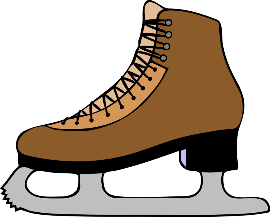 Artwork,walking Shoe,outdoor Shoe - Ice Skate Clipart Png Transparent Png (932x750), Png Download