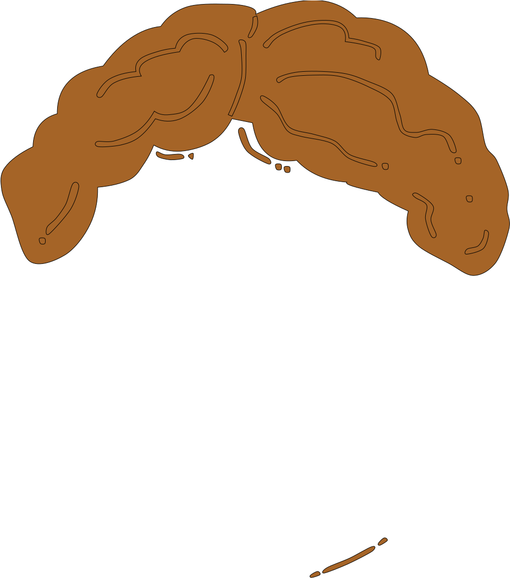 Light Brown Guy Wig Svg Clip Arts - Png Download (1024x1024), Png Download