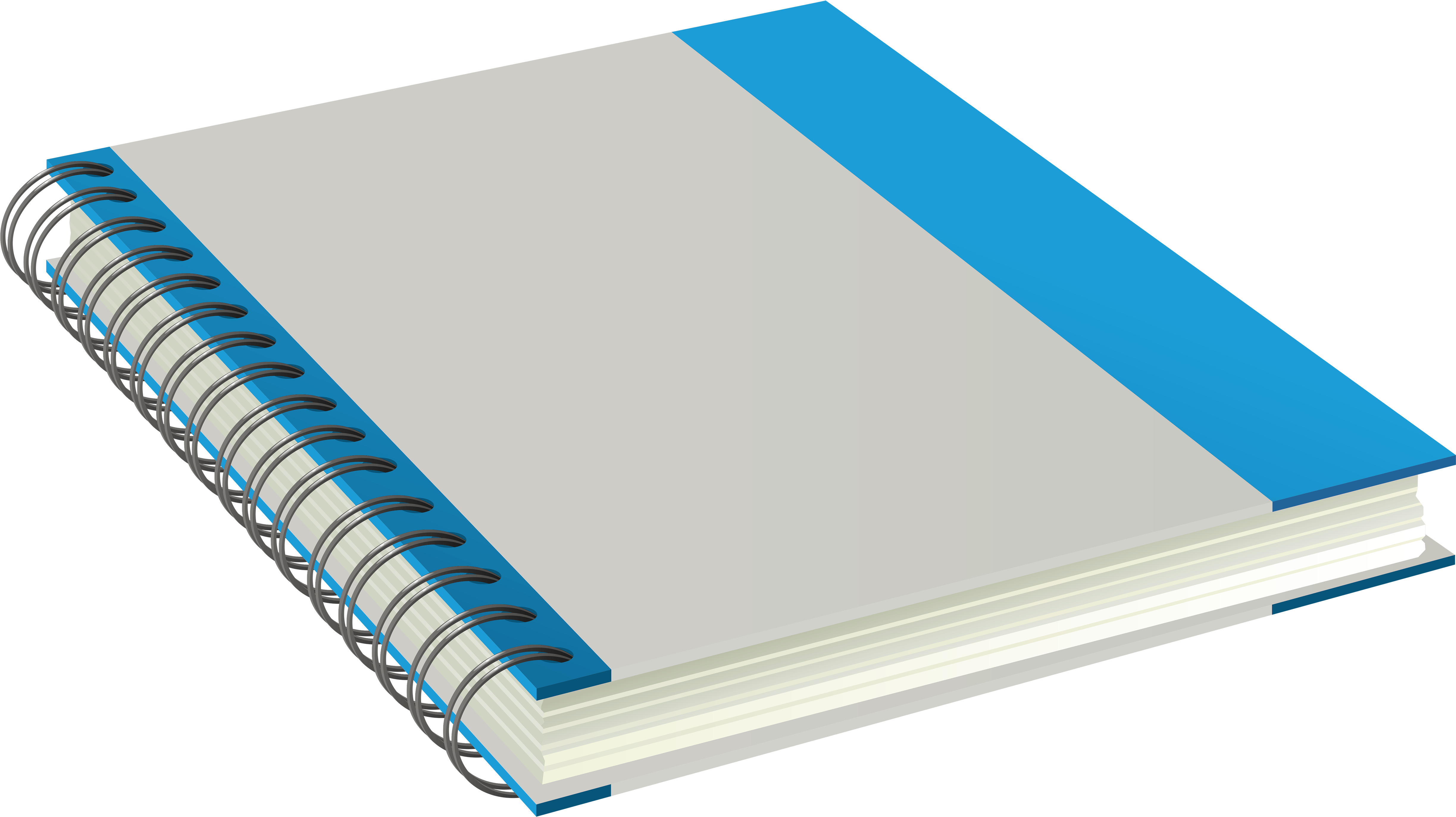 Paper Notebook Clip Art - Transparent Background School Notebook Clipart - Png Download (5080x2938), Png Download