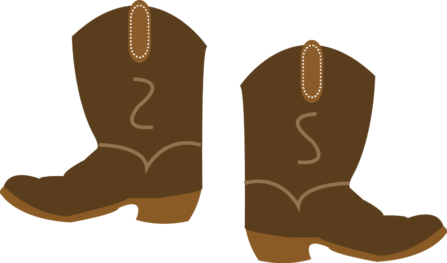 Cowboy Boot Clipart (900x530), Png Download