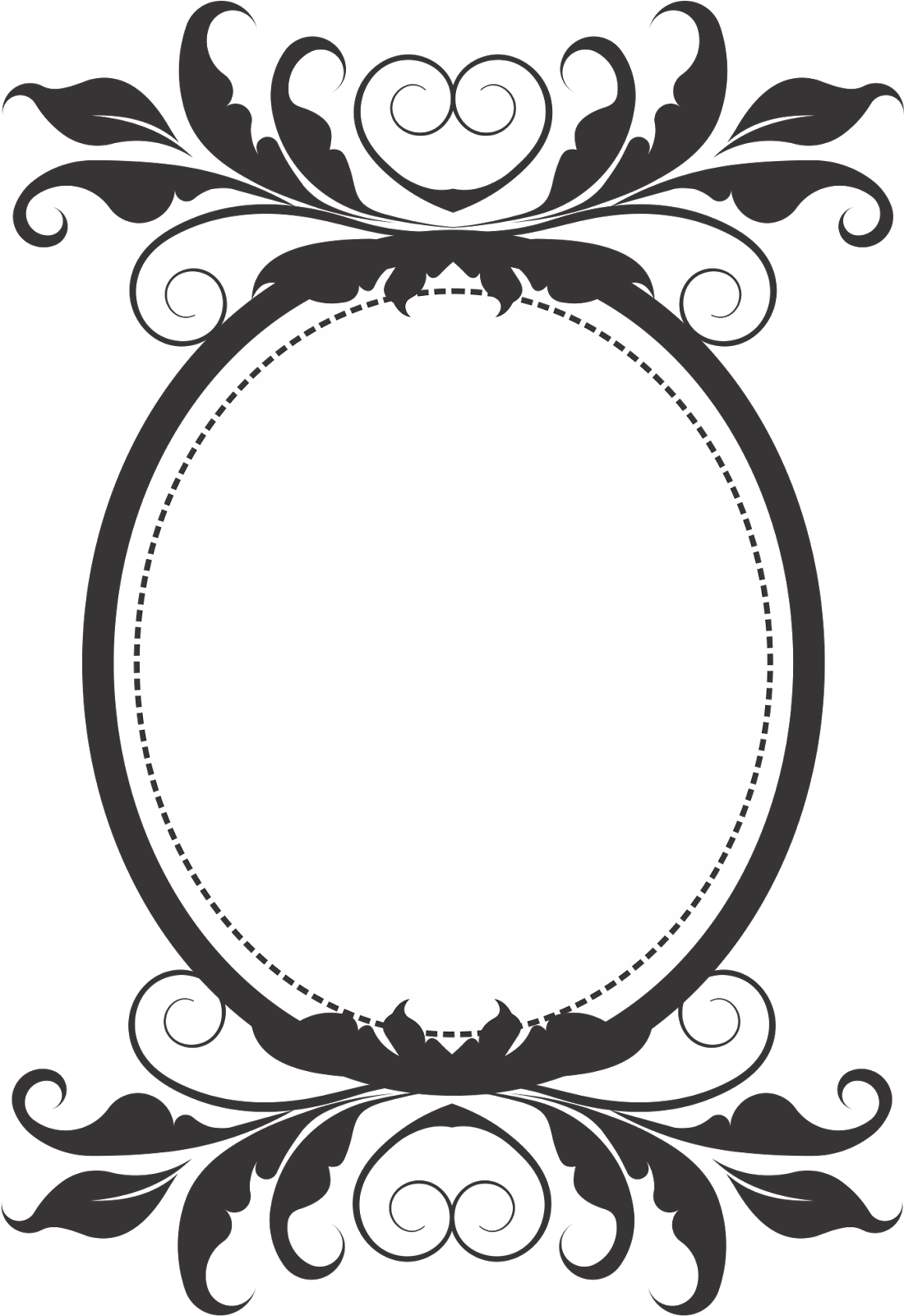 Flourishes Clipart Chalkboard - Moldura Png Fundo Transparente (1194x1600), Png Download