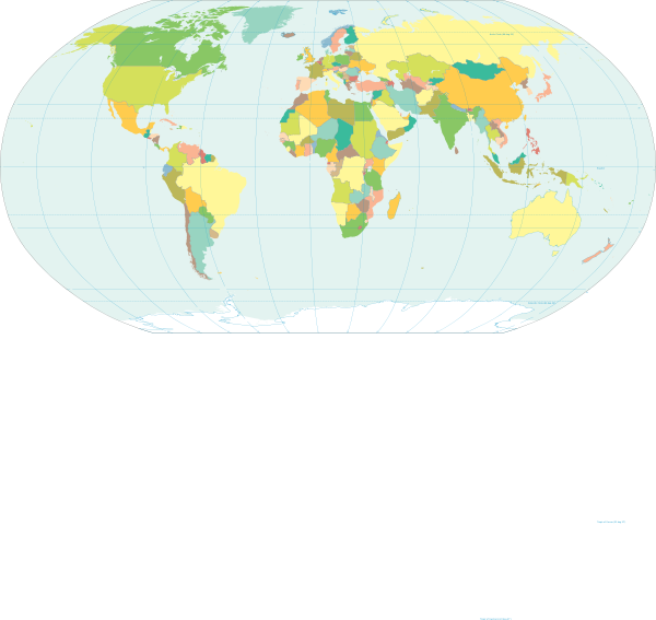 Polar Region In World Map Clipart (600x567), Png Download