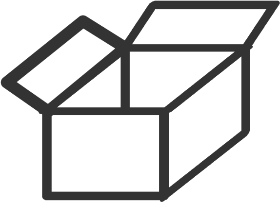 Raccoon Opening Box Png Icons - Cube Outline Clipart (600x600), Png Download