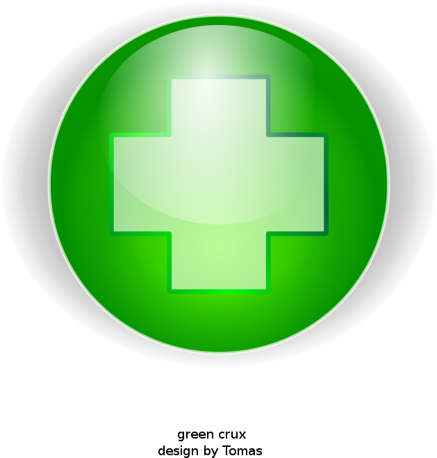 Free Clipart - Crux - Green - Tomas Arad - Green Cross - Png Download (800x800), Png Download