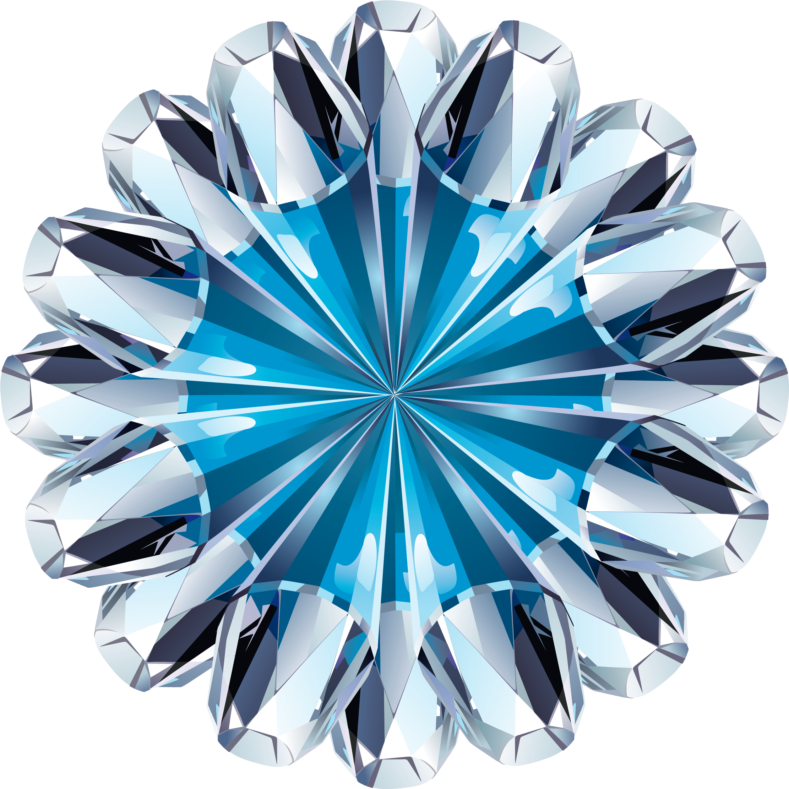 Blue Diamond Ring Clip Art - Diamond Jewellery Transparent - Png Download (2611x2599), Png Download