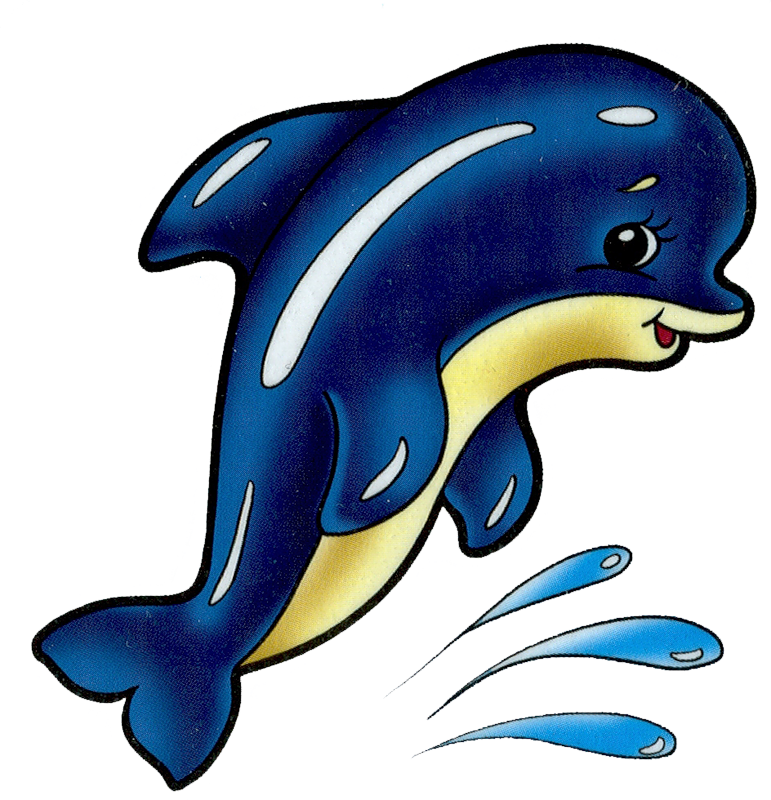 Cartoon Filii Clipart Clip Art, Stenciling And Sea - Tiernos Imagenes De Delfines Animados - Png Download (771x800), Png Download