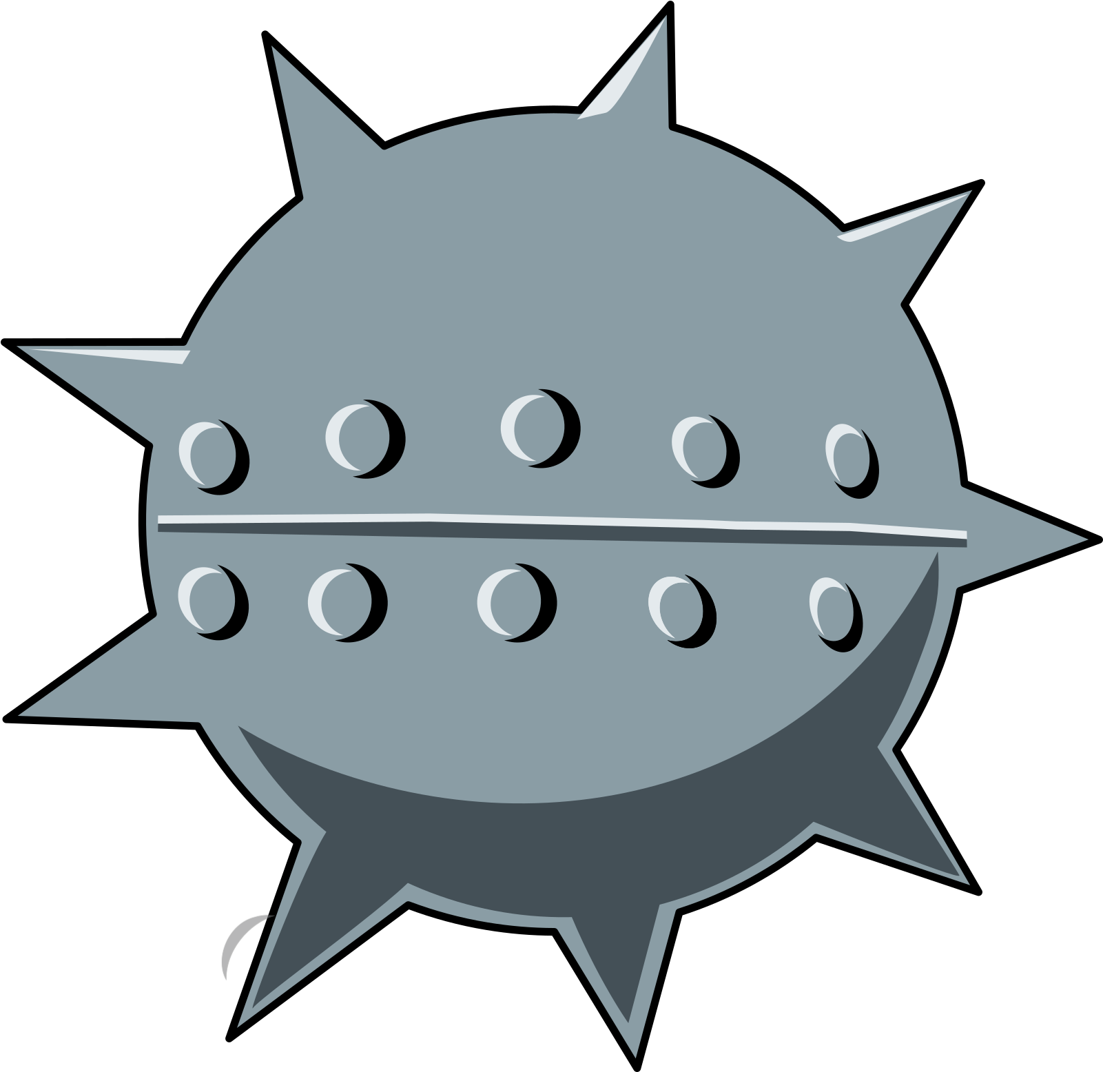 Cartoon Sea Mine Clipart (1600x1600), Png Download