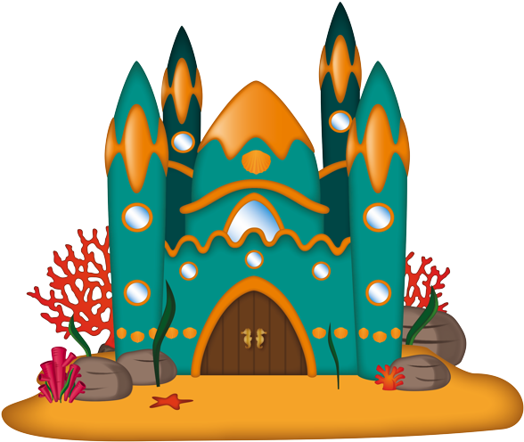 Castle Under The Sea Png Clipart (595x595), Png Download