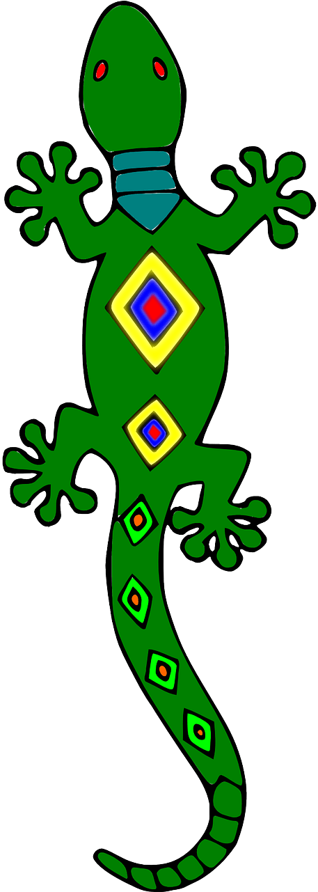 壁虎 Clipart (640x1280), Png Download
