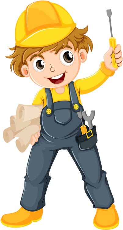 Lawyer Clipart Community Helper - Kid Construction Clipart - Png Download (491x800), Png Download