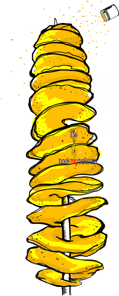Spiral Potato Clipart - Png Download (520x984), Png Download