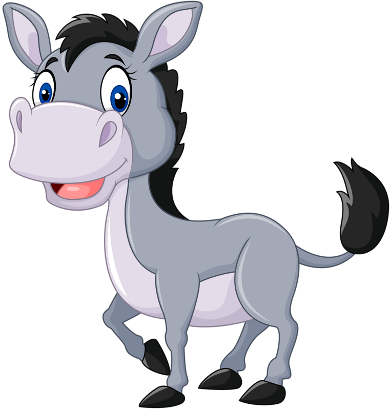 Png Funny Farm - Farm Animal Donkey Clipart Transparent Png (761x800), Png Download