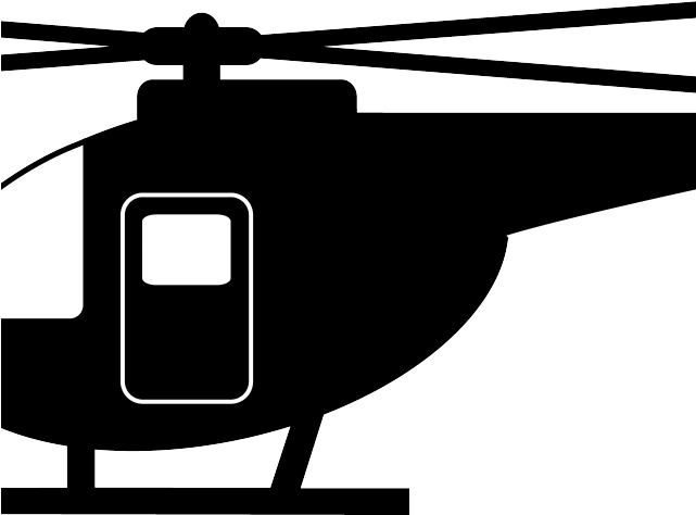 Shovel Picture Free Download - Helicopter Cartoon Png Black Clipart (640x480), Png Download