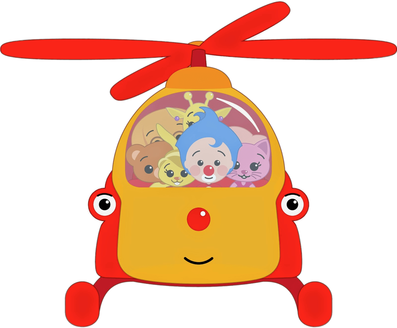 Plim Plim And His Friends In A Helicopter - Bam Plim Plim Png Clipart (1600x1373), Png Download