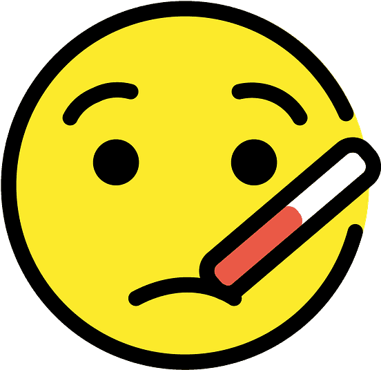 Face With Thermometer Emoji Clipart - Smile - Png Download (800x800), Png Download