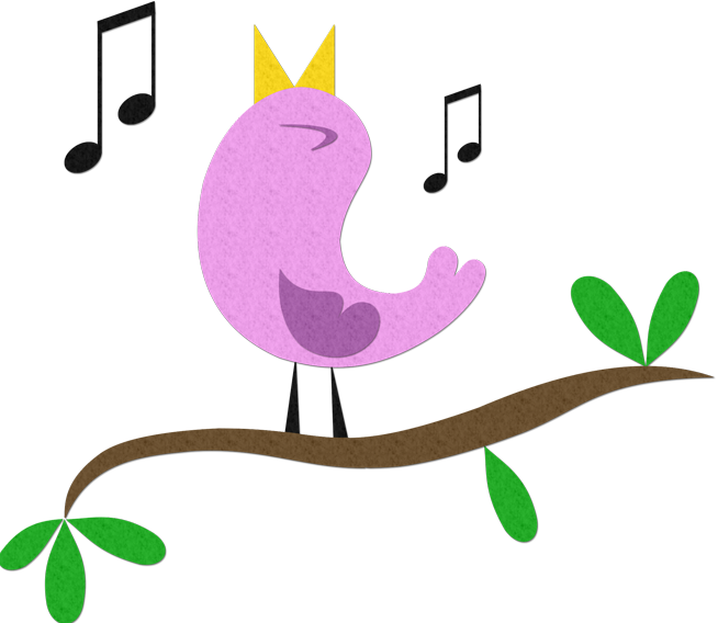 Children"s Music With A Purpose - Bird Singing Clipart Png Transparent Png (654x568), Png Download