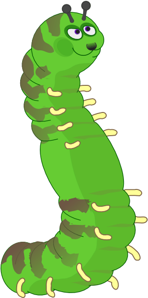 Pictures Of Cartoon Caterpillars - Free Clip Art Caterpillar - Png Download (555x785), Png Download