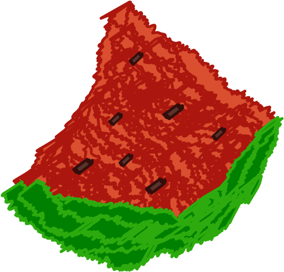 Rough Watermelon - Illustration Clipart (600x600), Png Download