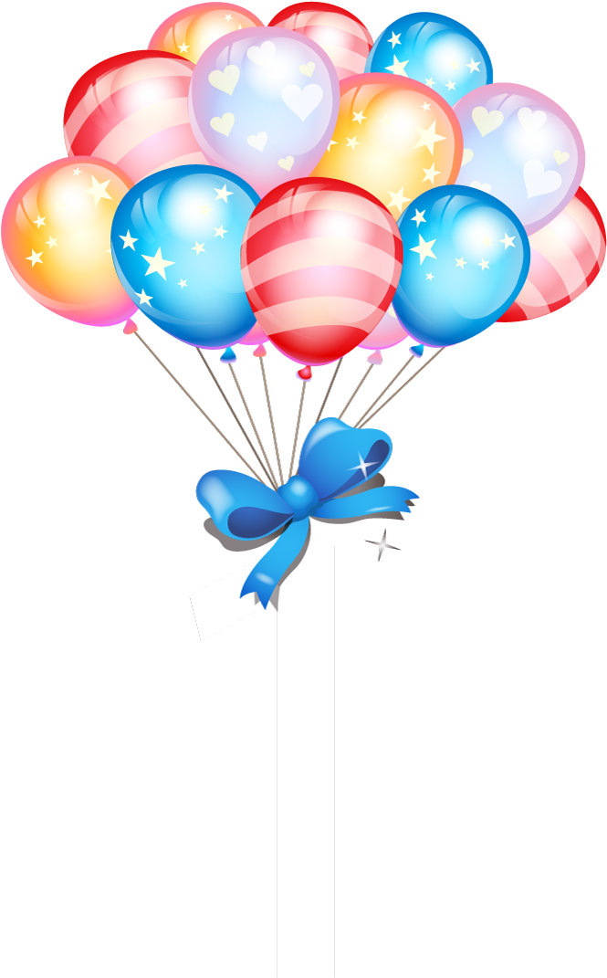 Vector Gift Balloon Birthday Cake Balloons Clipart - Cute Balloons For Birthday - Png Download (666x1253), Png Download