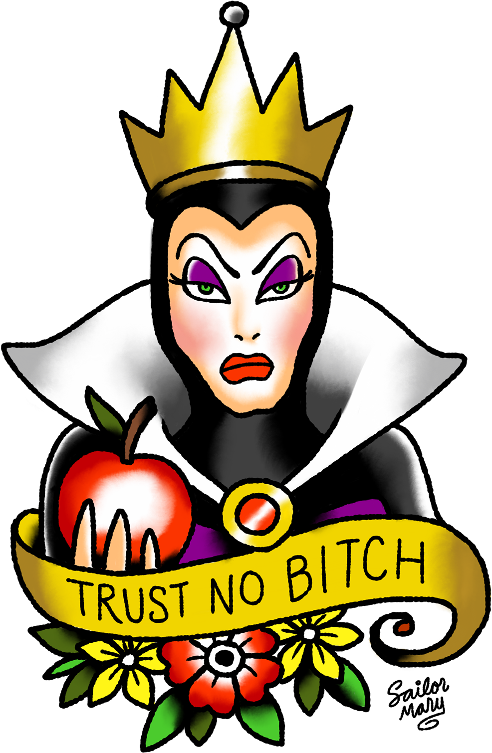 Transparent Face Tattoo Png - Disney Villains Tattoo Designs Clipart (986x1510), Png Download