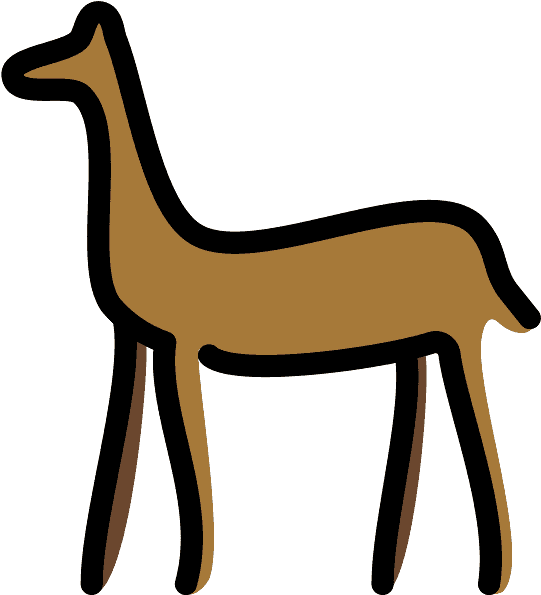 Llama Emoji Clipart - Mustang Horse - Png Download (800x800), Png Download