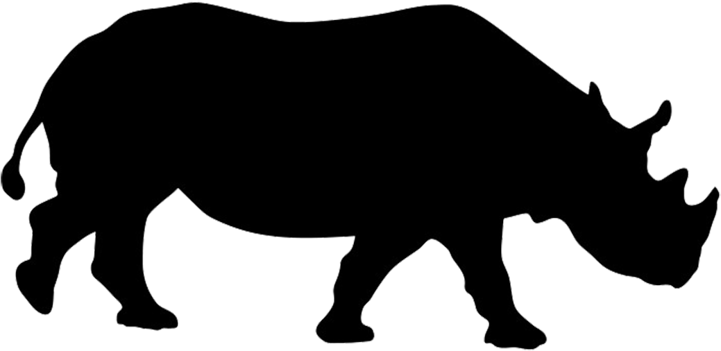 Animal Silhouettes Hippopotamus Drawing Clip Art - Lion Silhouette - Png Download (1063x557), Png Download