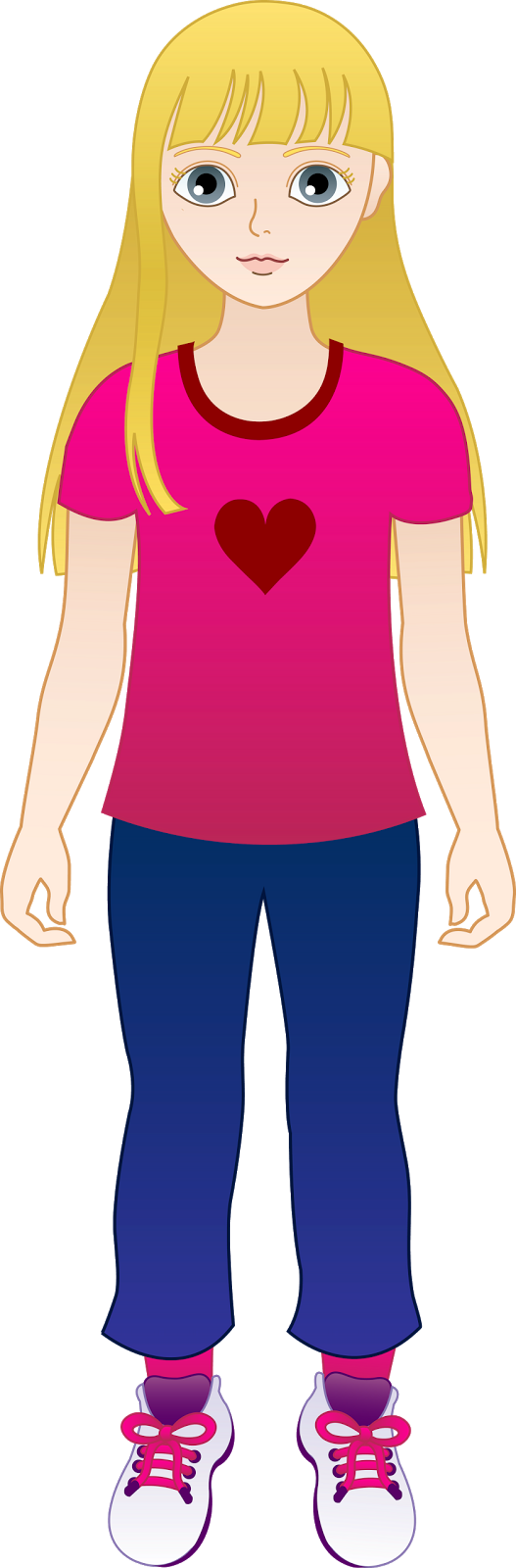 Cliparts Cewe - Photo - Little Blonde Girl Clipart - Png Download (527x1600), Png Download