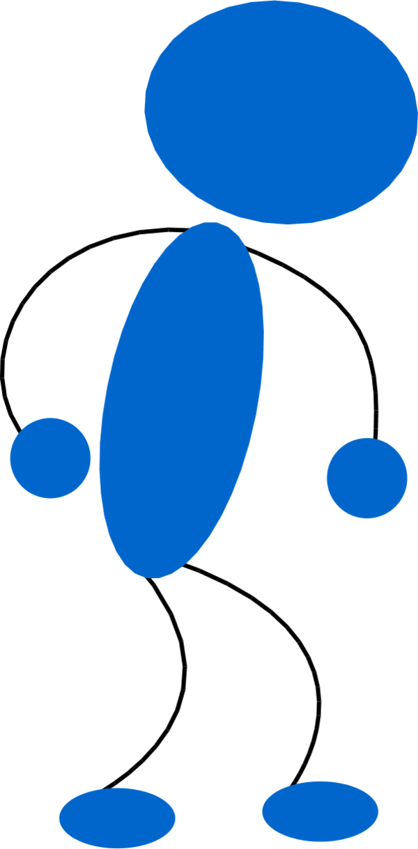 Tired Blue Man Clipart - Png Download (600x1219), Png Download