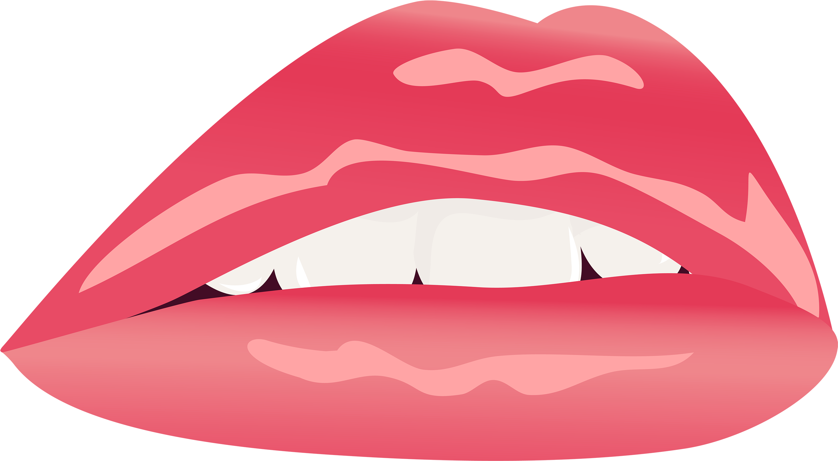 Red Lips Clipart Image Web Clipart - Clip Art - Png Download (3000x1676), Png Download