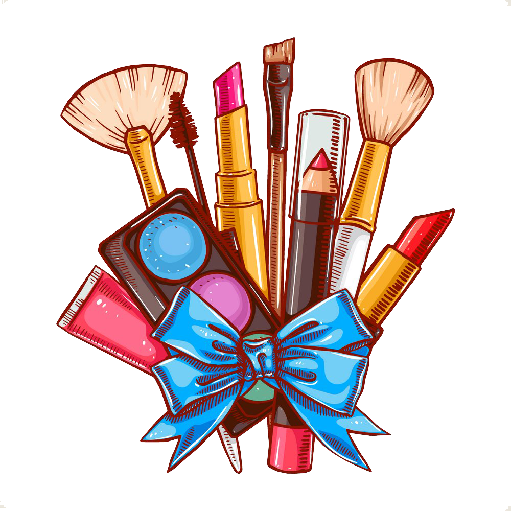 Cosmetics Makeup Brush Lipstick Cartoon Makeup Clipart Png Download 