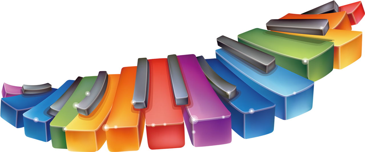 Piano Musical Clip Art - Tecldo Piano Colores Png Transparent Png (1417x1417), Png Download
