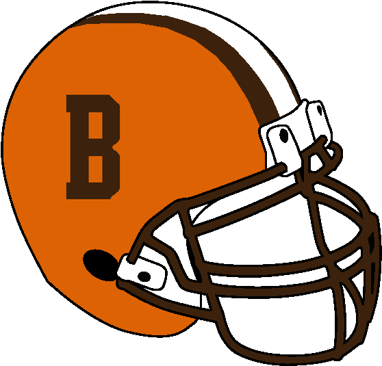 Cleveland Browns Nfl American Football Helmets Cleveland - Cleveland Browns Helmet B Logo Clipart (590x575), Png Download