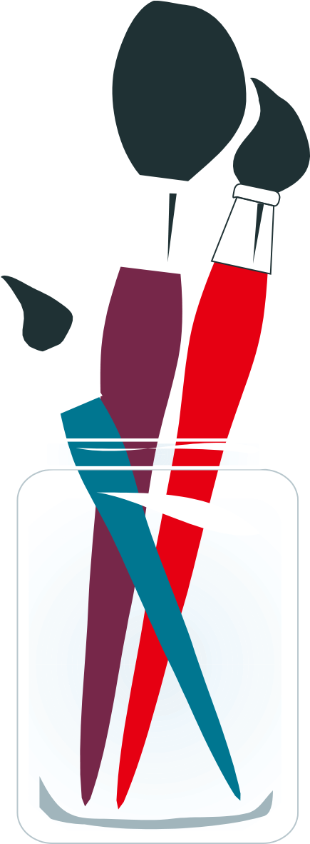 Painting Clipart Paintbrush - Water Colour Painiting Llogo - Png Download (1181x1181), Png Download