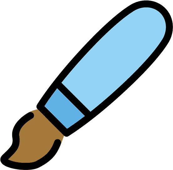 Paintbrush Emoji Clipart - Png Download (800x800), Png Download
