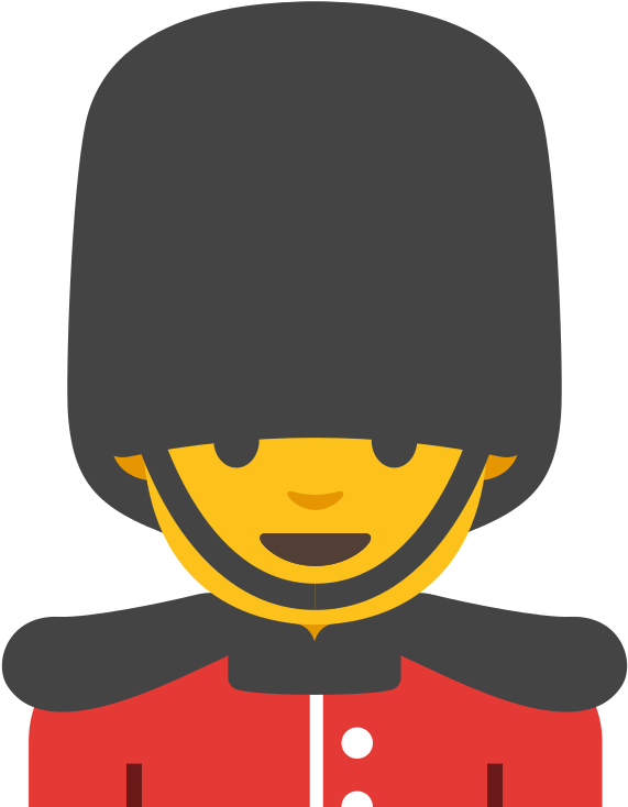 England London Soldier Png - Emoji Guard Clipart (768x768), Png Download