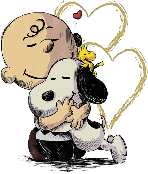 Transparent Best Friend Clip Art - Charlie Brown And Snoopy Love - Png Download (568x669), Png Download