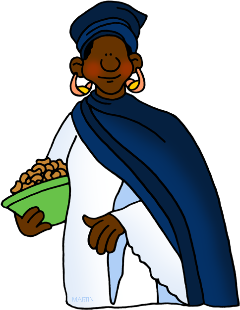 Mali Woman - Mali Clipart Philip Martin - Png Download (500x648), Png Download