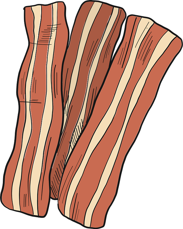 Bacon Slices Clipart - Png Download (640x800), Png Download