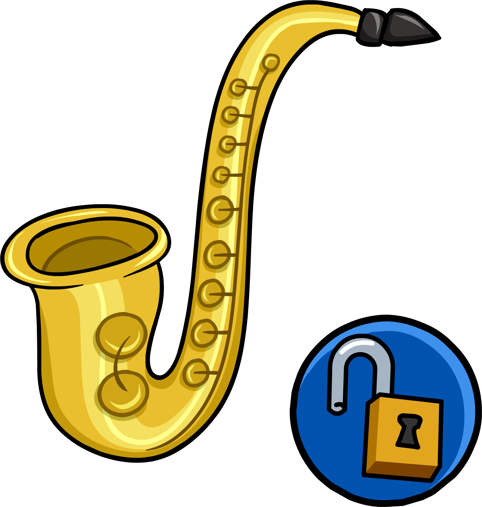 Transparent Saxophone Clip Art - Club Penguin Saxophone - Png Download (2012x2115), Png Download