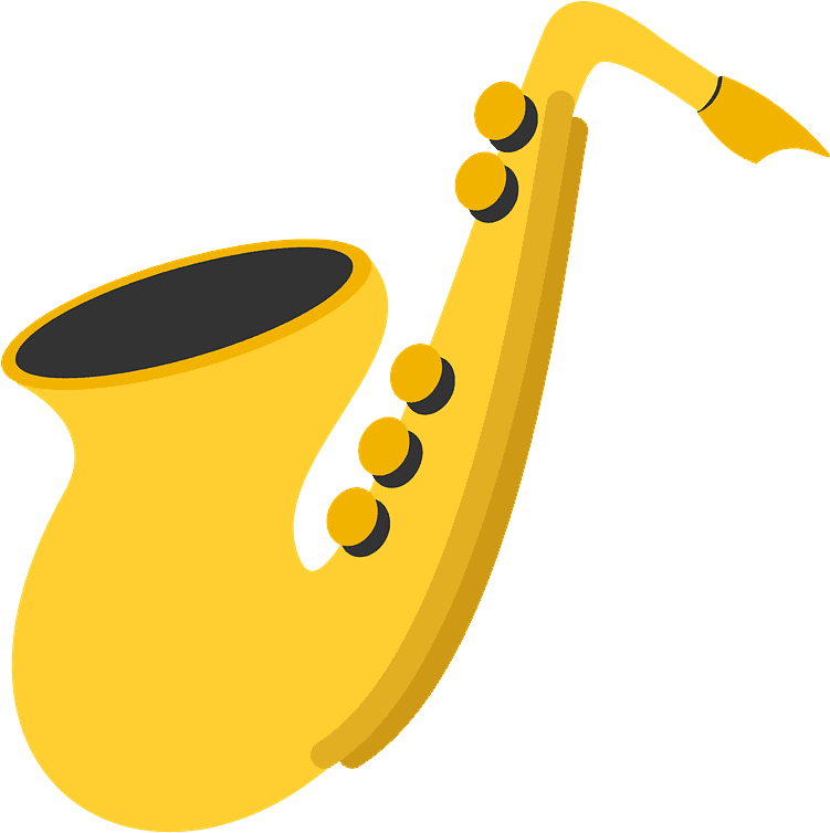 Saxophone Emoji Clipart Emojis De Instrumentos Musicales Png