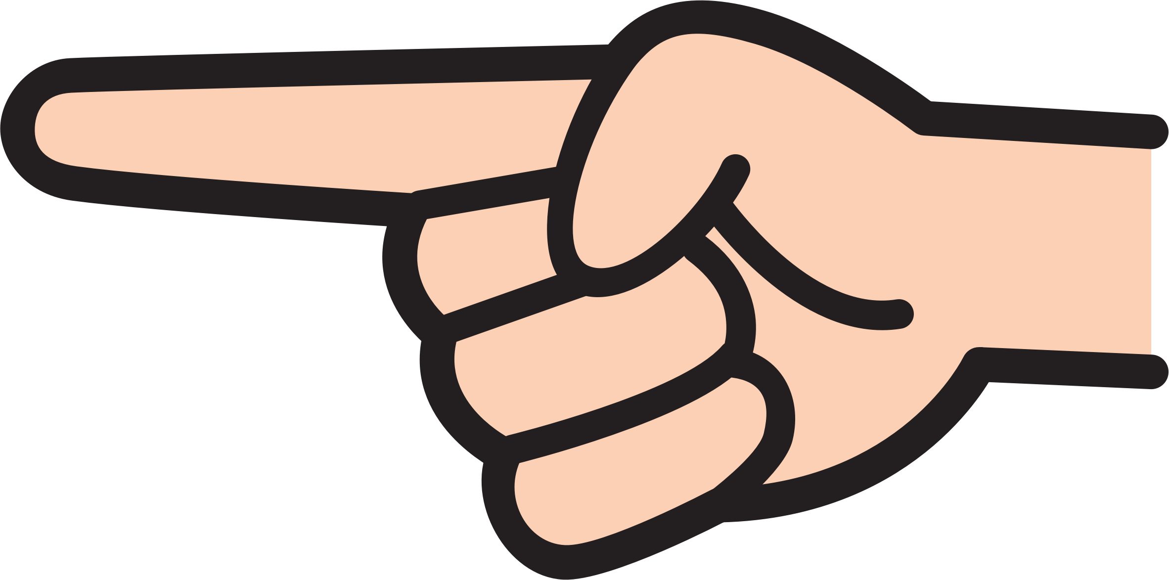 Pointing Finger Clipart - Png Download (2364x1173), Png Download