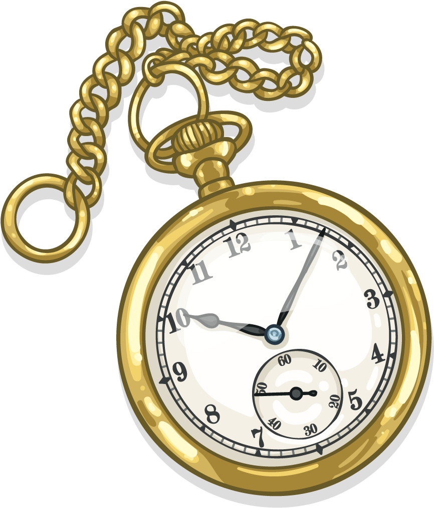 Watch Clipart Wach - Pocket Watch Clip Art - Png Download (1024x1024), Png Download