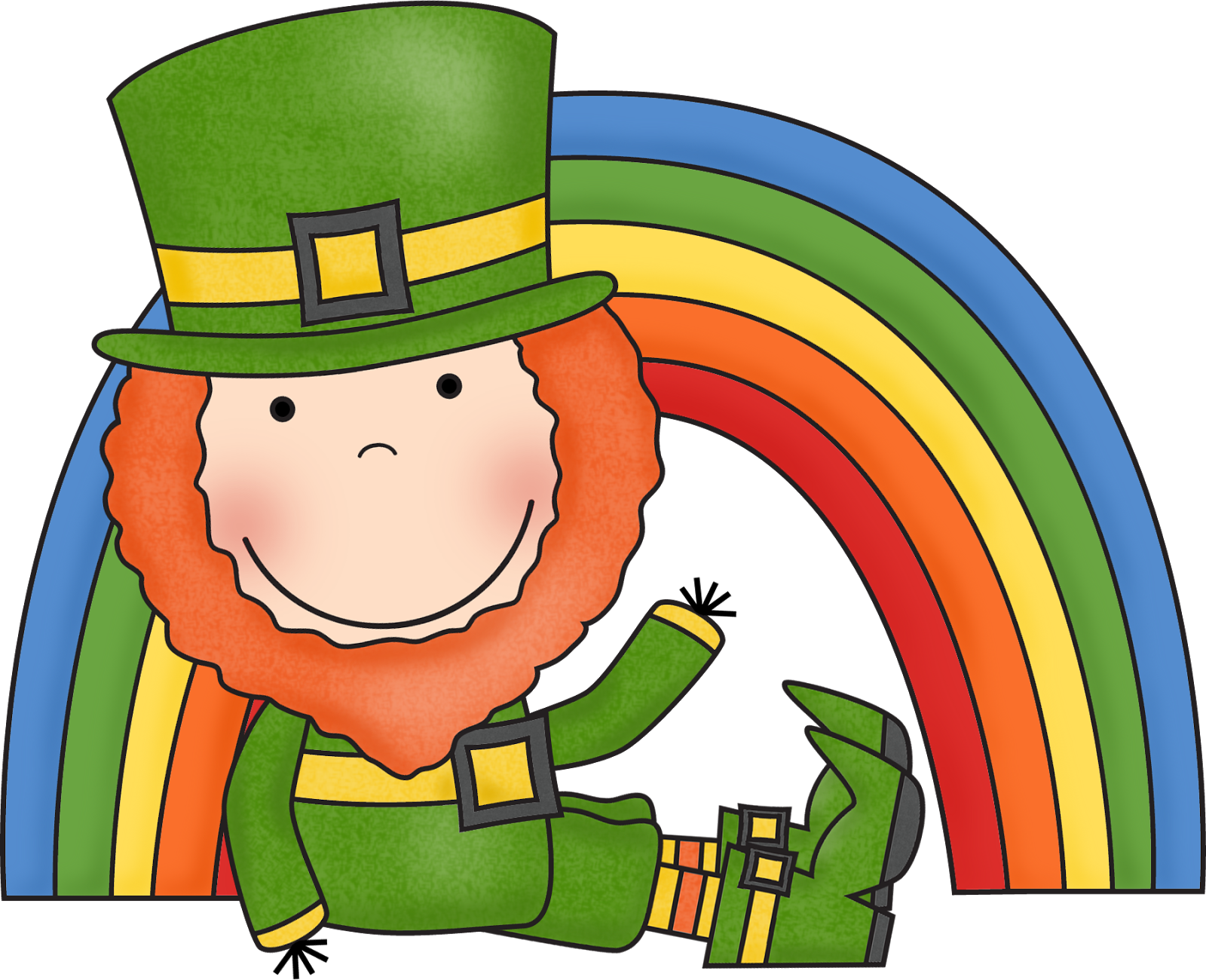 Leprechaun Reading Clipart (1600x1300), Png Download