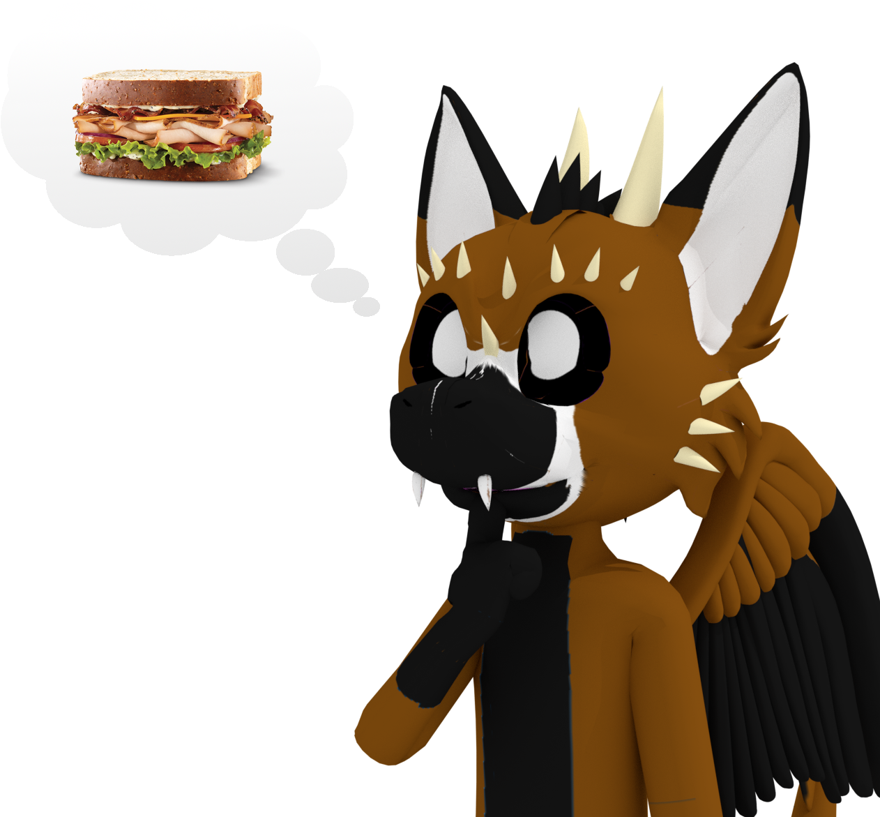 Open Faced Turkey Sandwich Clipart Clip Freeuse Telephone - Line Art - Png Download (1280x1280), Png Download